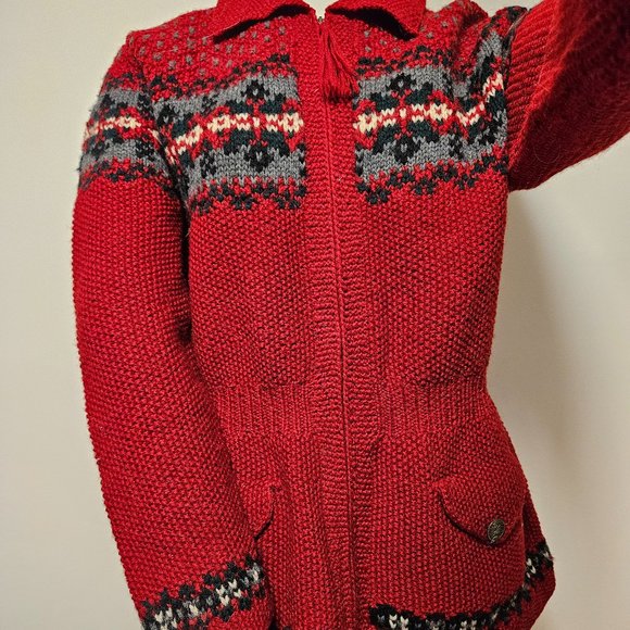 Rare Vintage Ralph Lauren Fair Isle Worsted Wool Zip-Up - Picture 5 of 8